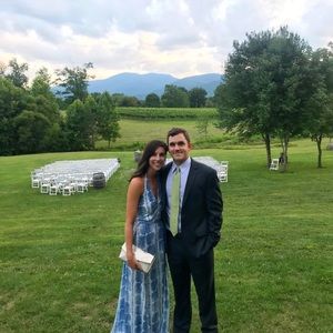 Cute tropical maxi dress! 🌴🍍💙